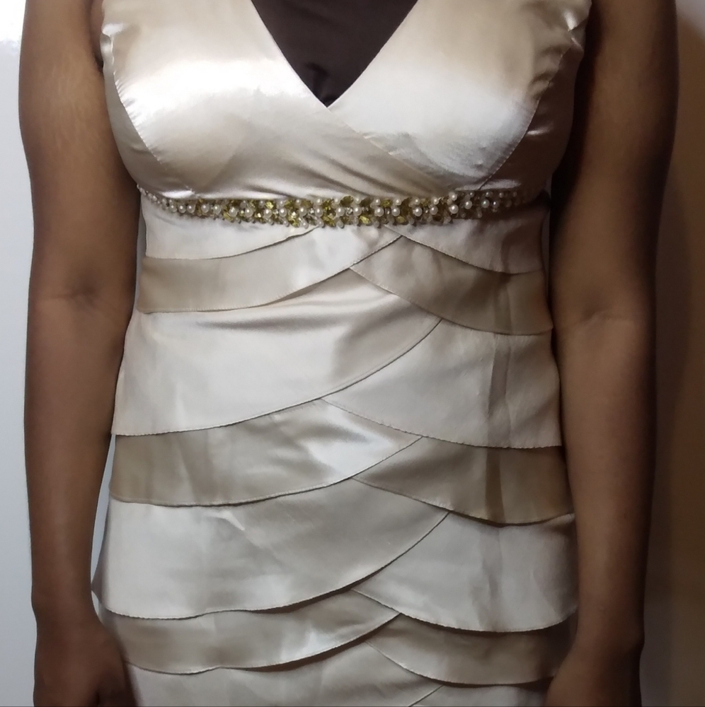 Cream Ruffle Dress - Picture 3 of 3
